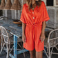 Summer casual solid color jumpsuit