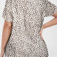 Apricot Animal Dot Print Crew Neck Plus Size T Shirt