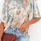 Multicolor Paisley Print Wide Sleeves Loose Blouse