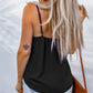 Black Criss Cross Spaghetti Strap V Neck Tank Top