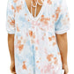 Tie Dye Flowy Short Sleeve Top
