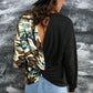 Camo Twist Back Waffle Top