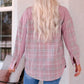 Corduroy Plaid Pattern Shacket