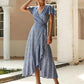 Summer V-neck ladies casual resort dress