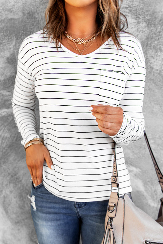 V Neck Long Sleeve Top