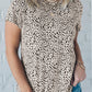 Apricot Animal Dot Print Crew Neck Plus Size T Shirt
