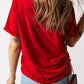 Red Stars TX Graphic Cuffed Sleeve T-shirt