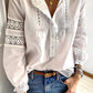 Lace Crochet Button-up Long Sleeve Shirt