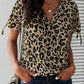 Leopard V Neck Twist Top