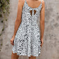 White Tiered Leopard Babydoll Dress