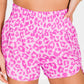 Leopard High Waisted Athletic Shorts
