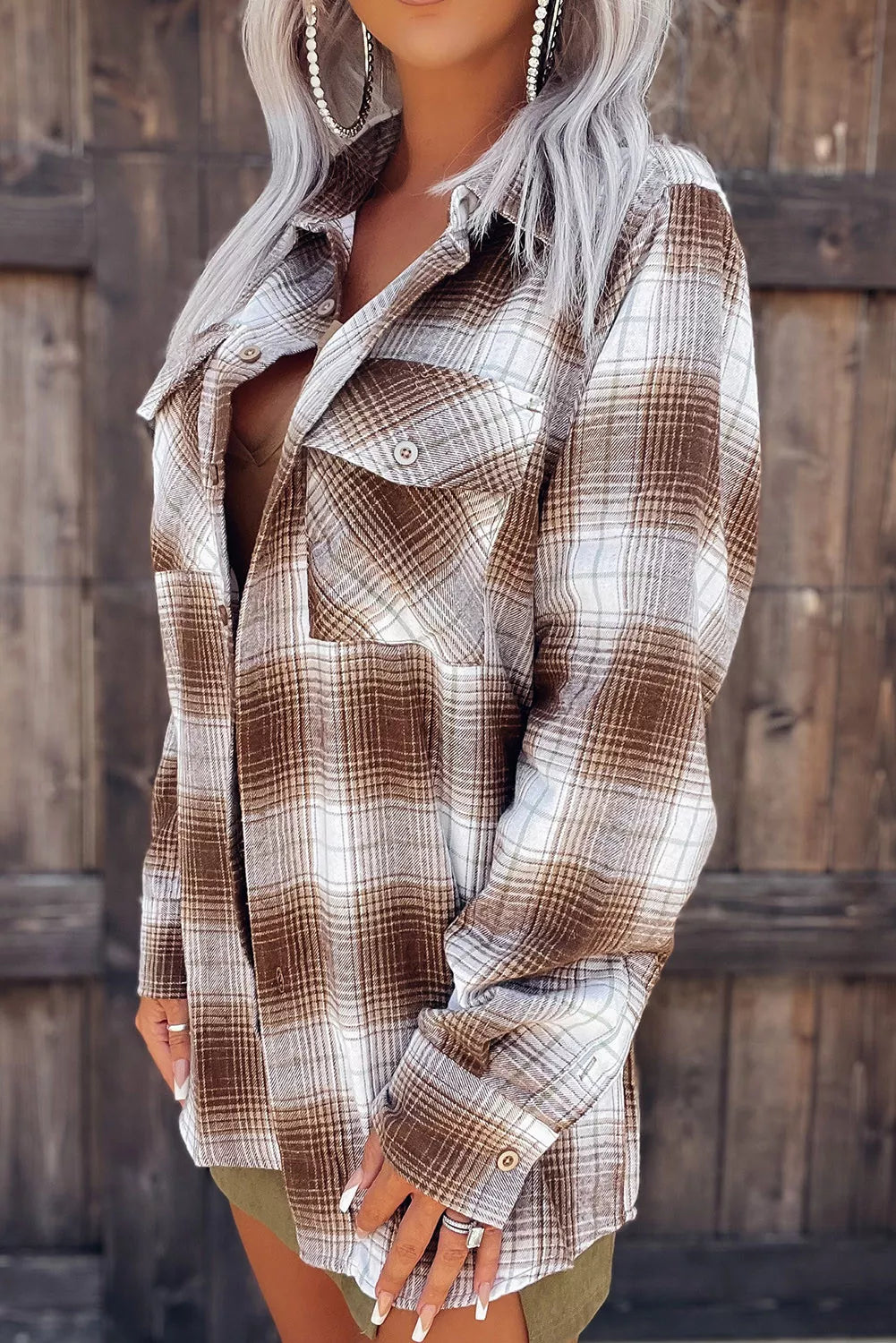 Fantasy Plaid Button Up Shirt