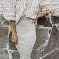 Stripe Print Frilled Elastic Off Shoulder Top