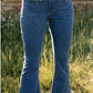 Vintage Casual Pocket Flared Jeans