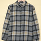 Oversize Rounded Hem Plaid Shirt with Slits