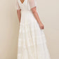 White Plus Size Lace A-line Boho Wedding Dress