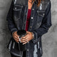Black Distressed Denim Jacket