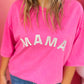 Rose Rhinestone MAMA Graphic T Shirt