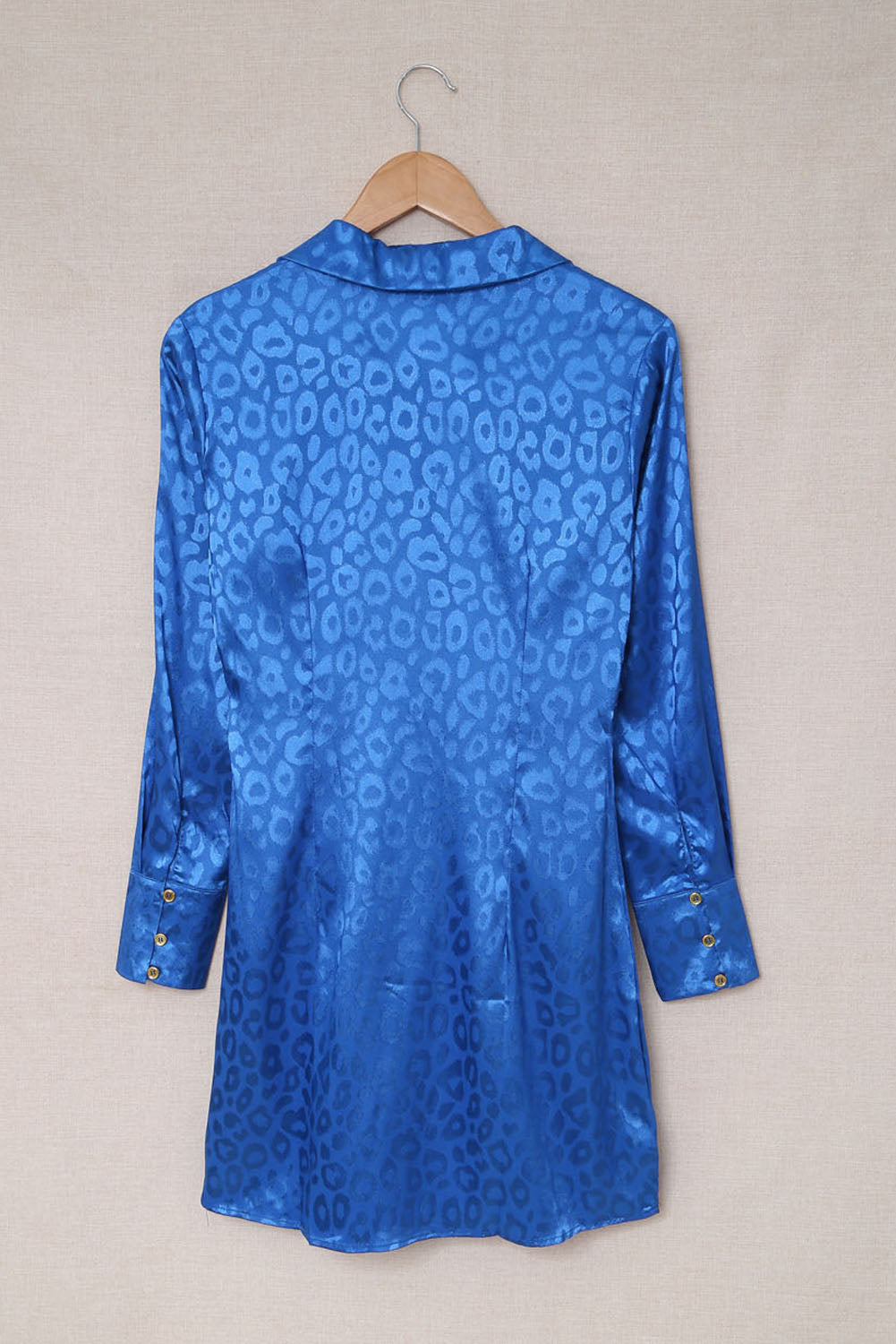 Leopard Print Tie Knot Satin Mini Dress