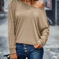 Knitted high stretch warm winter fashion casual blouse