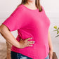 Rose Plus Size Ribbed Knit T-shirt