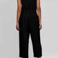 Buttoned Sleeveless Cropped Jumpsuit with Sash