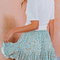 Ruffled Floral Mini Skirt