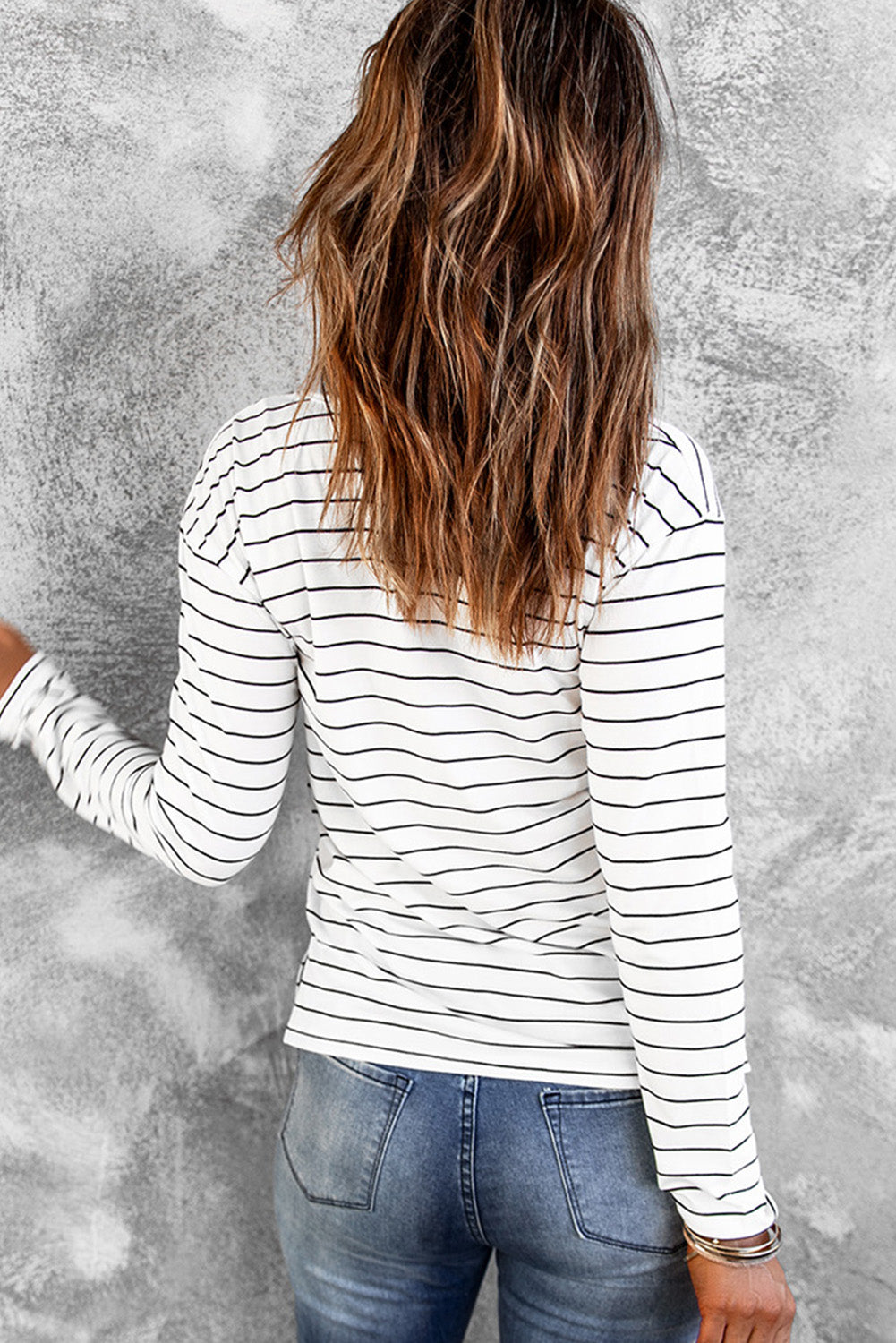V Neck Long Sleeve Top