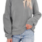 Raglan Patchwork Sleeve Pullover Sweatshirt
