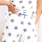 White Star Print Tank and Shorts Lounge Set