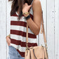 Striped V Neck Tank Top