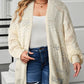 Plus Size Slouchy Hollowed Knit Open Front Cardigan