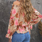 Floral Print Off the Shoulder Blouse