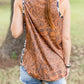 Leopard and Vintage Floral Mixed Print Tank