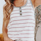 Striped Henley Ribbed Tank