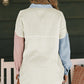 Colorblock Crinkled Pocketed Shirt