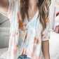 Tie Dye Flowy Short Sleeve Top