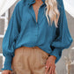 Billowy Sleeves Pocketed Shirt