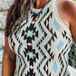 Aztec Geometric Print Knitted Tank Top