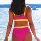 Color Block Ribbed Bikini Swimwear
