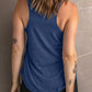 V Neck Racerback Tank Top with Pocket