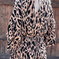 Leopard Leopard Allover Belted Crinkle Romper