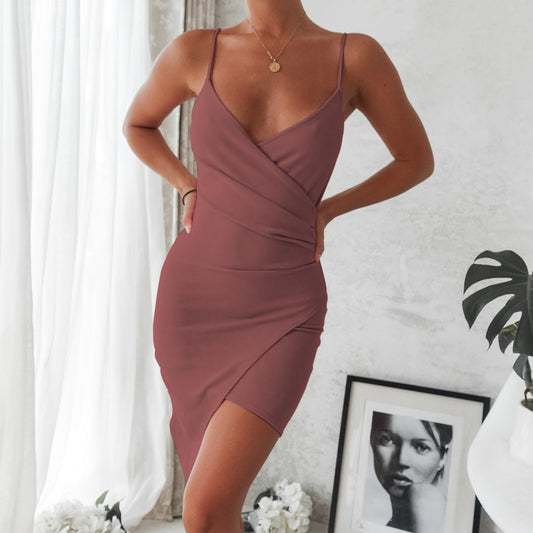 ADALENE WRAP DRESS - MAUVE