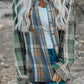 Chest Pockets Button Up Plaid Shacket
