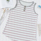 Striped Henley Ribbed Tank
