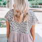 Leopard Tiered Ruffle Short Sleeve Top