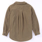 Gray Turn Down Collar Buttoned Shirt Jacket