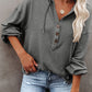 Buttoned High and Low Hem Hoodie