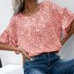Pink Leopard Spotted Ruffle Sleeve T-Shirt