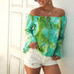 Summer strapless sexy long-sleeved shirt